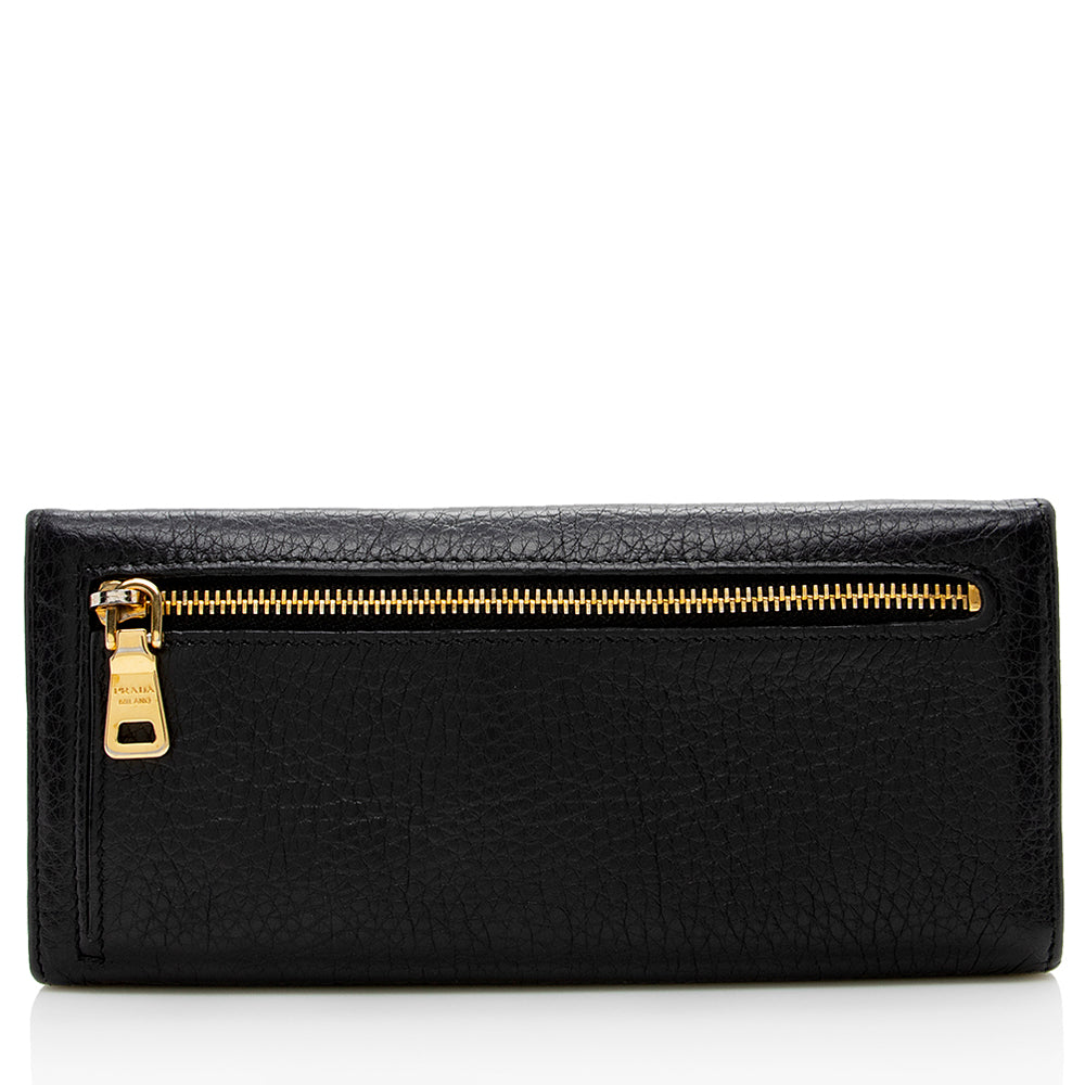 Prada Vitello Daino Long Wallet (SHF-16002)