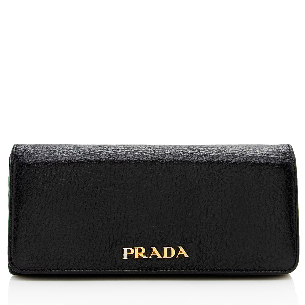 Prada Vitello Daino Long Wallet (SHF-16002)