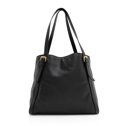 Prada Vitello Daino North South Tote (SHF-19897)