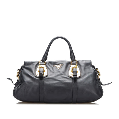 Prada Vitello Daino Satchel (SHG-nXLGL3)