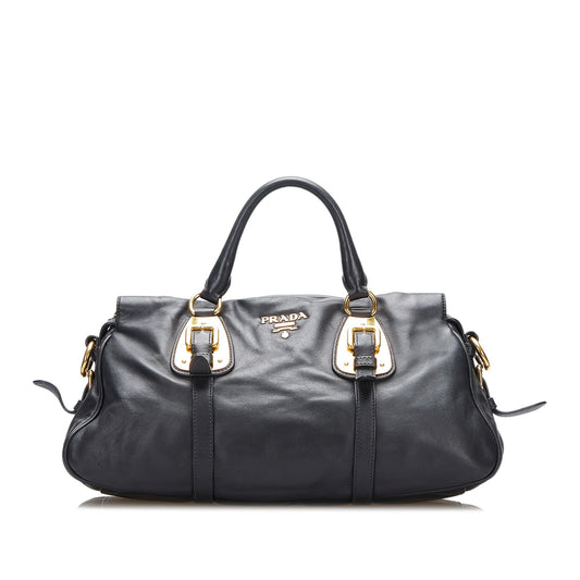 Prada Vitello Daino Satchel (SHG-nXLGL3)