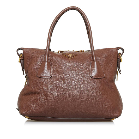 Prada Vitello Daino Satchel (SHG-qa2wh4)