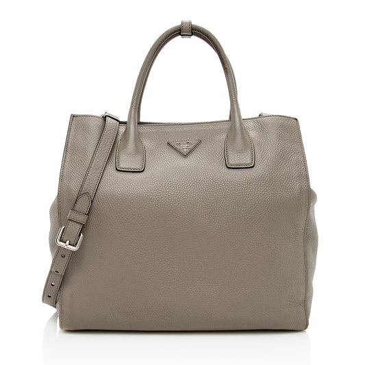 Prada Vitello Daino Shopping Tote (SHF-14946)