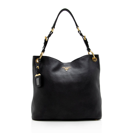 Prada Vitello Daino Shoulder Bag (SHF-17978)