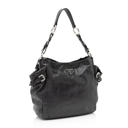 Prada Vitello Daino Side Pocket Hobo (SHF-Xeib8x)