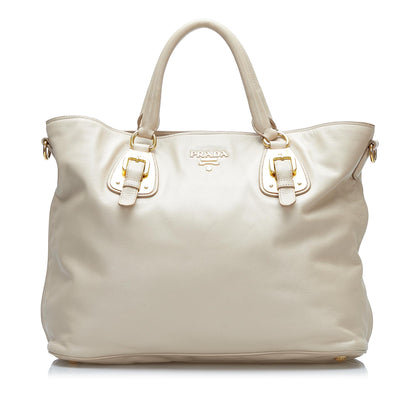 Prada Vitello Daino Soft Calf Satchel (SHG-oOkF0T)