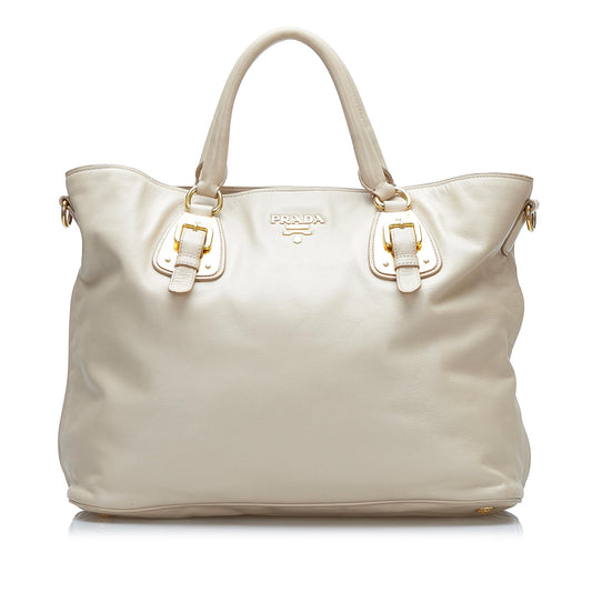 Prada Vitello Daino Soft Calf Satchel (SHG-oOkF0T)