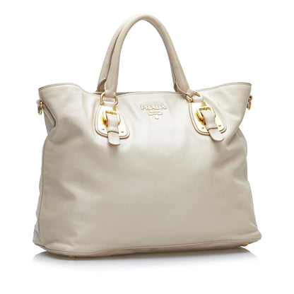 Prada Vitello Daino Soft Calf Satchel (SHG-oOkF0T)