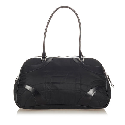 Prada Vitello Drive Nylon Bowler Bag (SHG-31551)