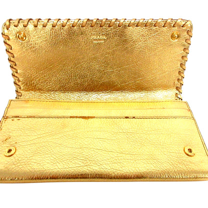 Prada Vitello Leather Wallet On Strap (SHG-35072)