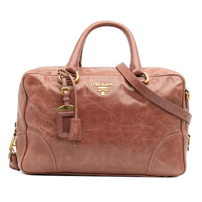 Prada Vitello Shine Bauletto Satchel