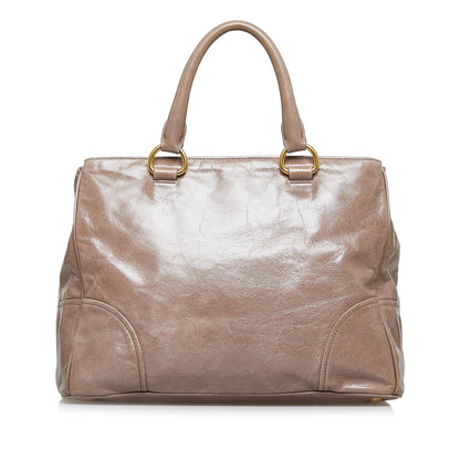 Prada Vitello Shine Satchel (SHG-hka8Pq)