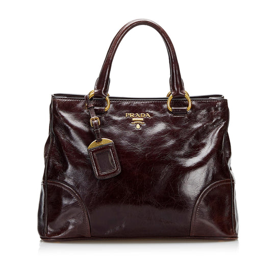 Prada Vitello Shine Satchel (SHG-Od4LEQ)