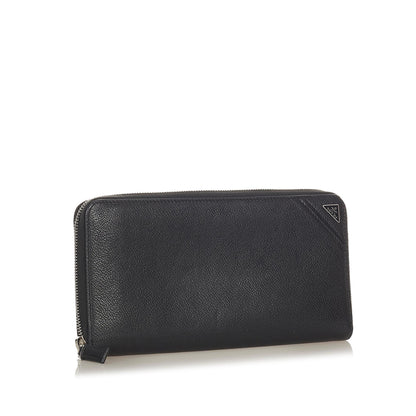 Prada Zip Around Leather Long Wallet (SHG-23521)