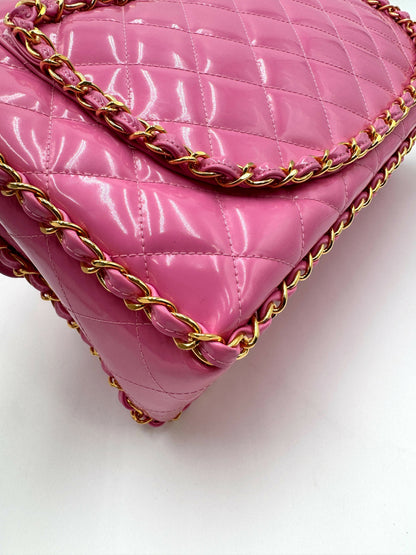 Chanel 1995 Barbie Pink Chainlink Maxi Flap Bag