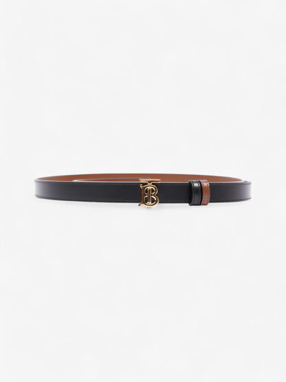 Burberry TB Reversible Belt Black / Brown / Gold Leather Medium - 123cm