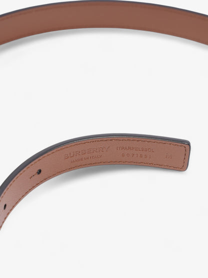 Burberry TB Reversible Belt Black / Brown / Gold Leather Medium - 123cm