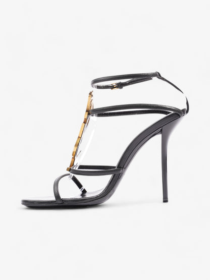Saint Laurent Cassandra Palm Heels 110mm Black / Gold Leather EU 39 UK 6