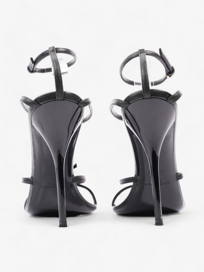 Saint Laurent Cassandra Palm Heels 110mm Black / Gold Leather EU 39 UK 6
