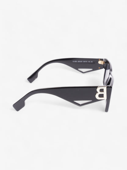 Burberry Rectangle-Frame Sunglasses Black Acetate 140mm