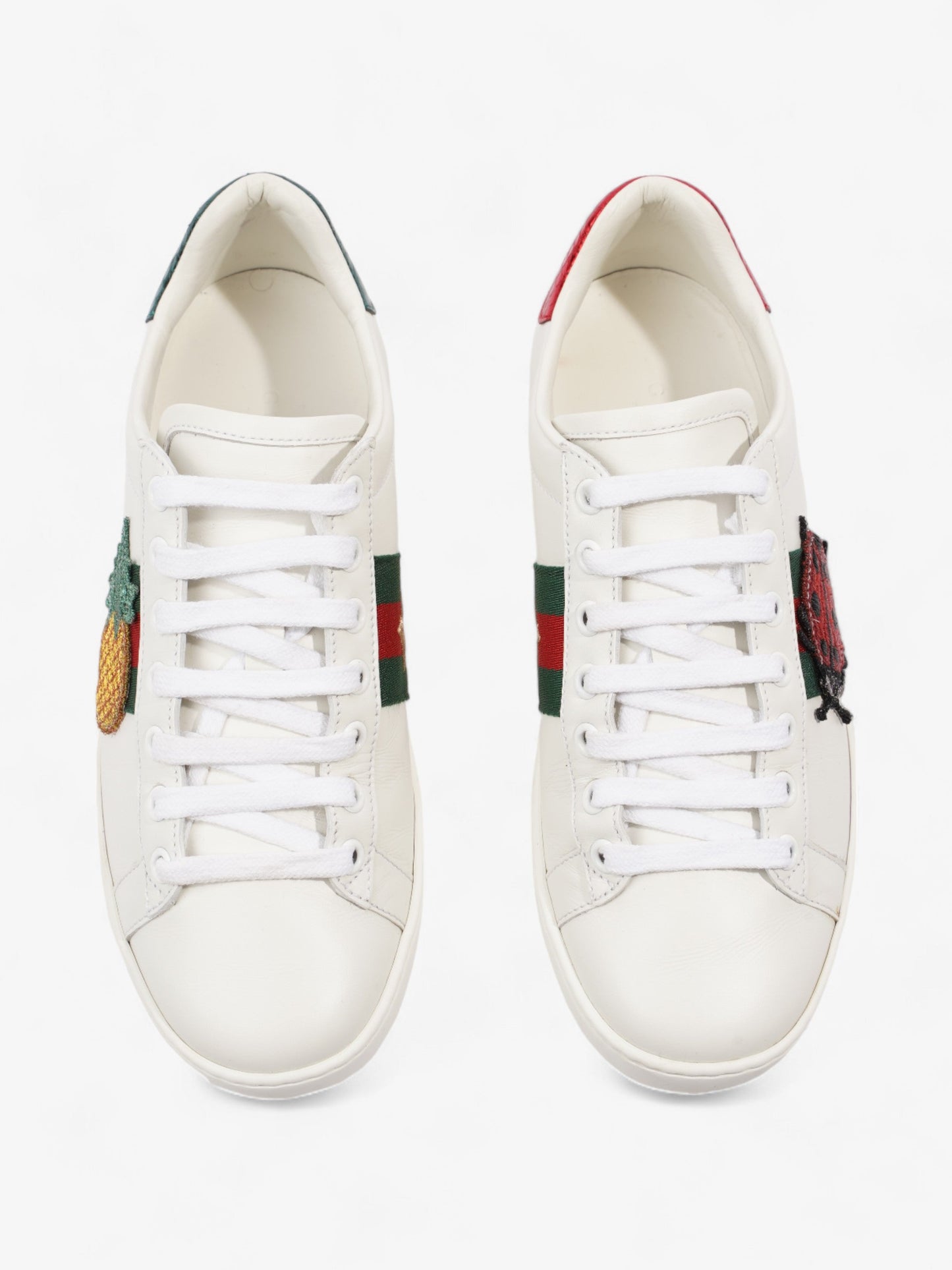 Gucci Ace Embroidered Sneakers White / Red / Green Leather EU 35.5 UK 2.5