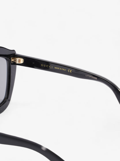 Gucci Crystal Cat Eye Sunglasses Black / Pink Acetate 140mm