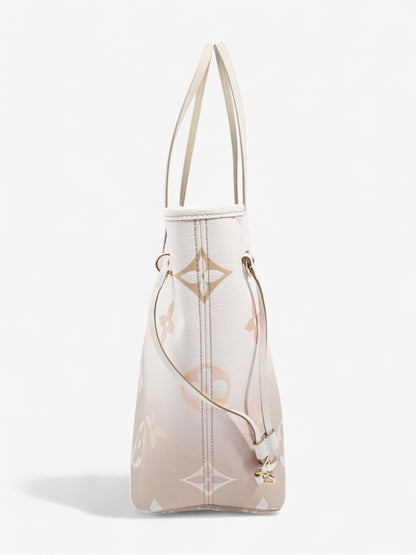 Louis Vuitton Neverfull Spring In The City Khaki / White / Beige Coated Canvas MM