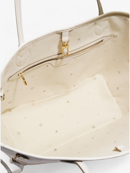 Louis Vuitton Neverfull Spring In The City Khaki / White / Beige Coated Canvas MM