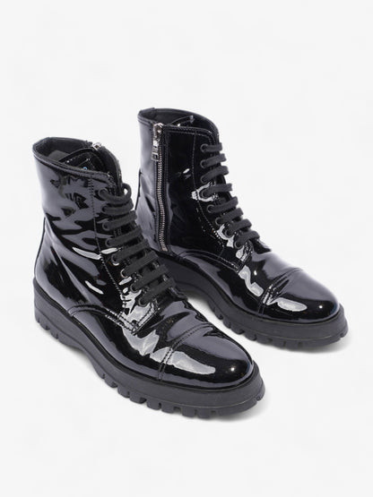 Prada Boots Black Patent Leather EU 36.5 UK 3.5
