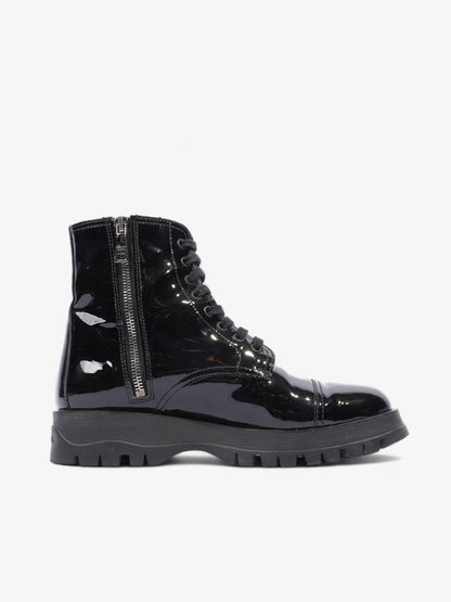 Prada Boots Black Patent Leather EU 36.5 UK 3.5