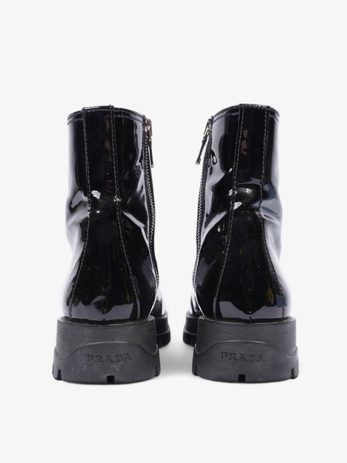 Prada Boots Black Patent Leather EU 36.5 UK 3.5