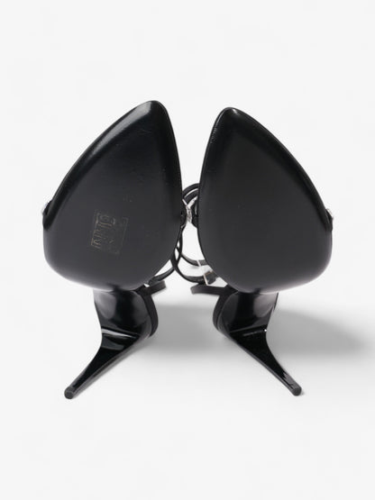 Saint Laurent Gloria  110 Black Satin EU 38.5 UK 5.5