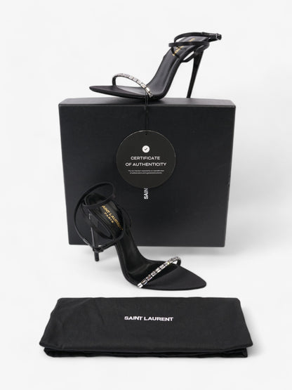 Saint Laurent Gloria  110 Black Satin EU 38.5 UK 5.5