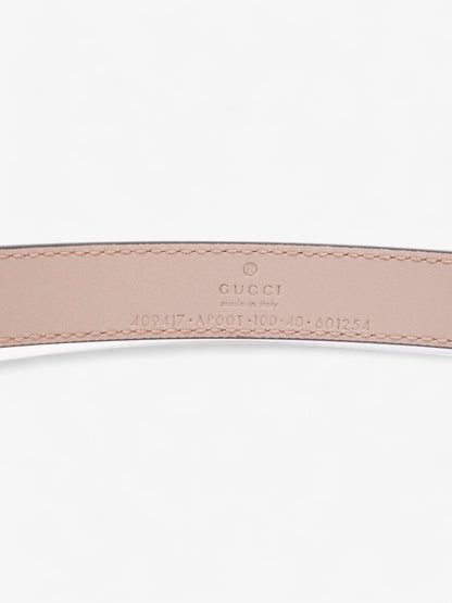 Gucci GG Marmont Thin Belt Rose Beige  / Gold Leather 100cm / 40"