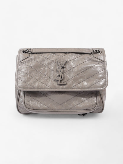 Saint Laurent Niki Grey Calfskin Leather Medium
