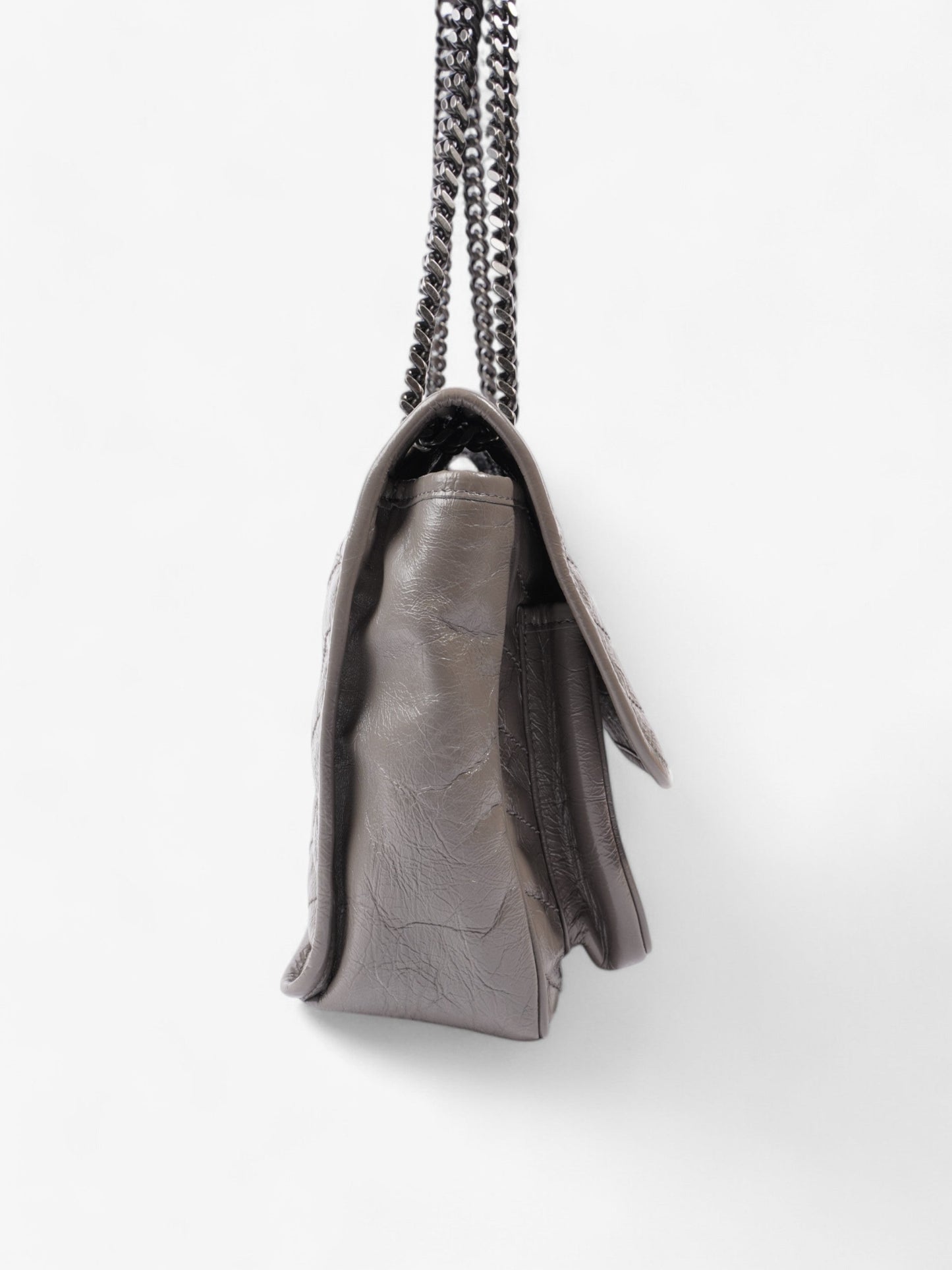 Saint Laurent Niki Grey Calfskin Leather Medium