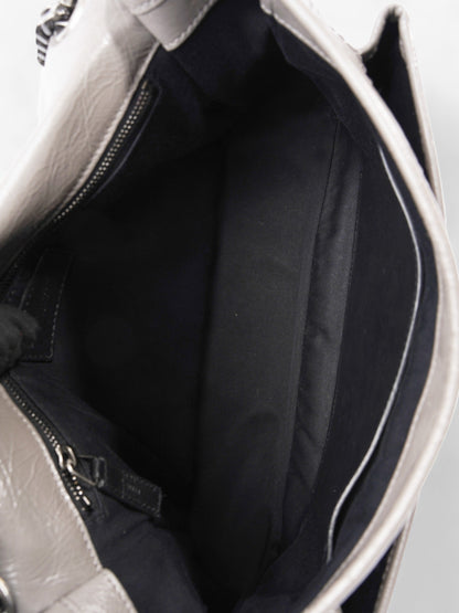 Saint Laurent Niki Grey Calfskin Leather Medium
