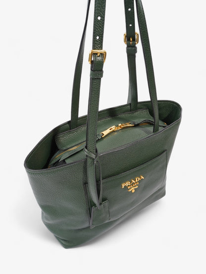 Prada Tote Green Leather