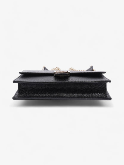 Gucci Dollar Interlocking G Chain Wallet Black Calfskin Leather