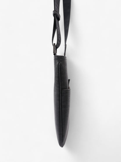 Fendi Zucca Shoulder Bag Black Canvas