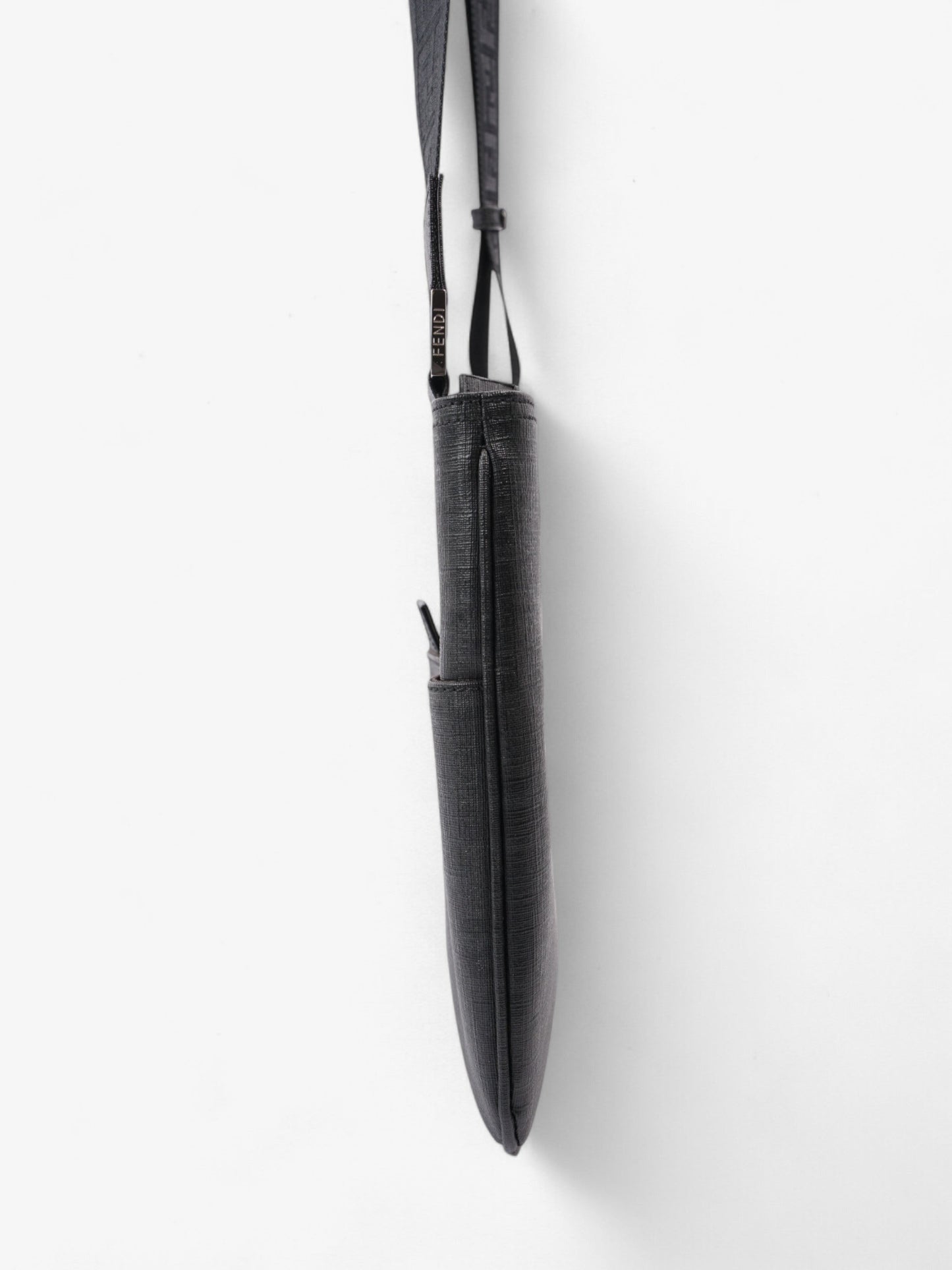 Fendi Zucca Shoulder Bag Black Canvas