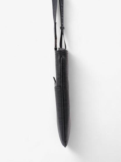 Fendi Zucca Shoulder Bag Black Canvas