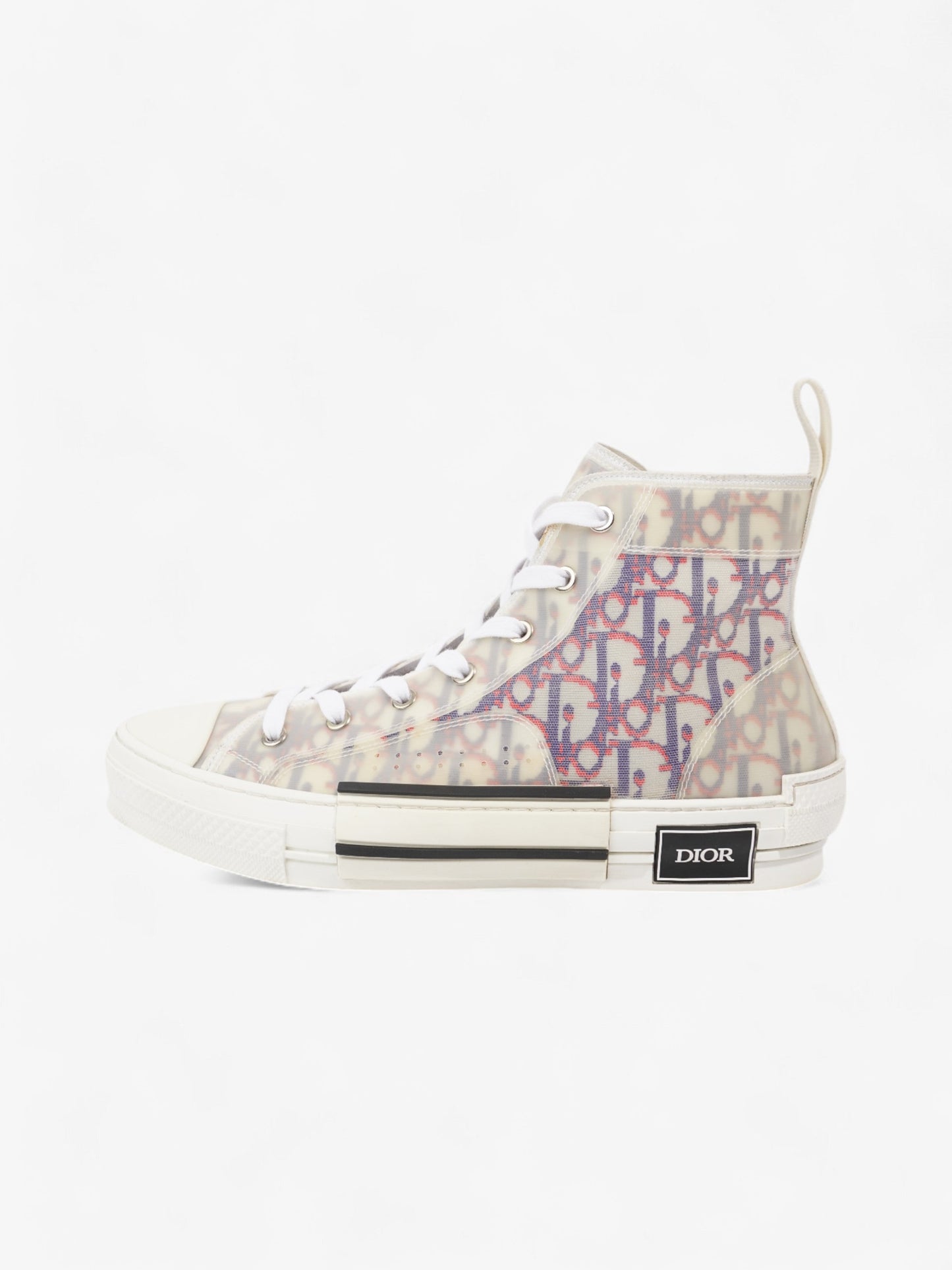 Christian Dior B23 High-tops White  / Blue / Red Mesh EU 41.5 UK 8.5