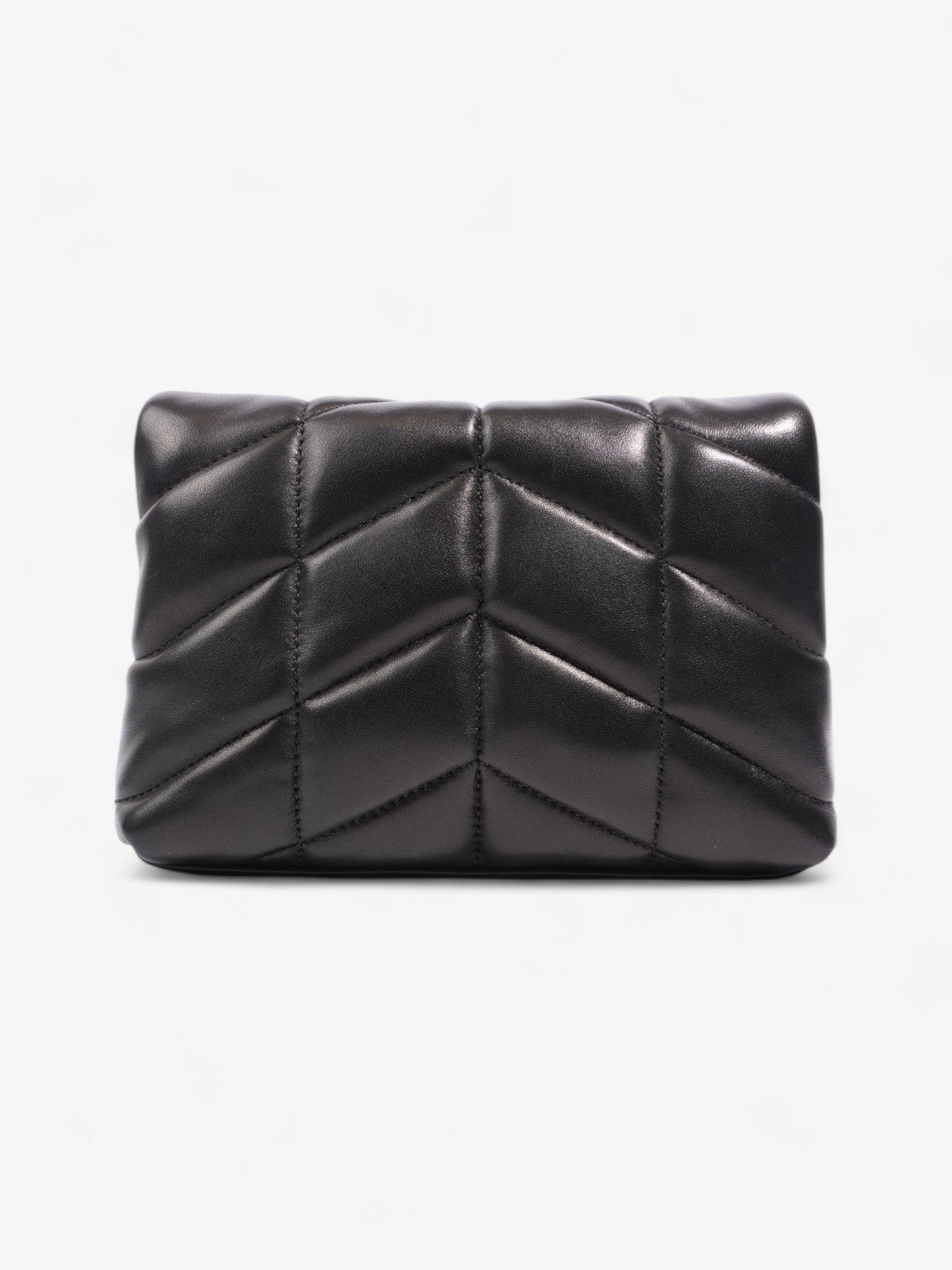 Saint Laurent Puffy Pouch Black Calfskin Leather