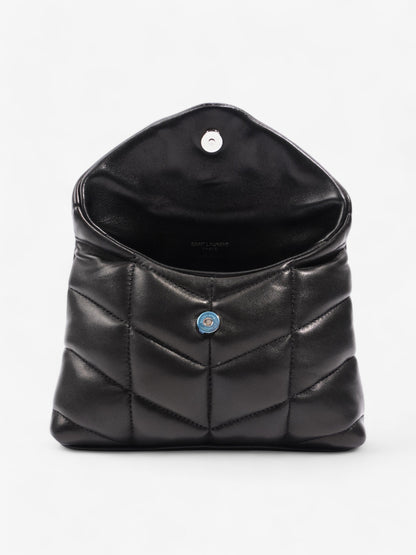 Saint Laurent Puffy Pouch Black Calfskin Leather