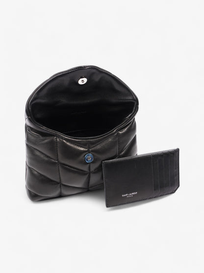 Saint Laurent Puffy Pouch Black Calfskin Leather