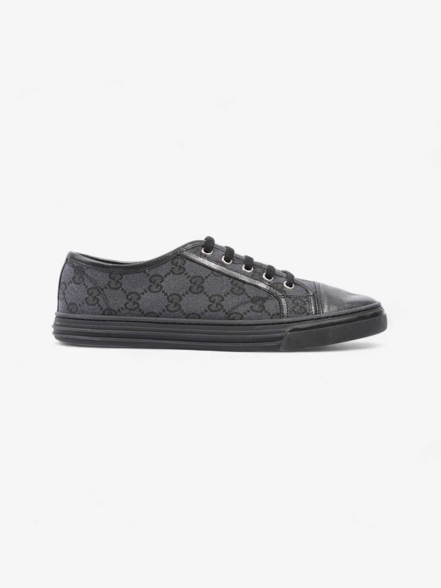Gucci GG Low-top Sneakers Black Canvas EU 38.5 UK 5.5