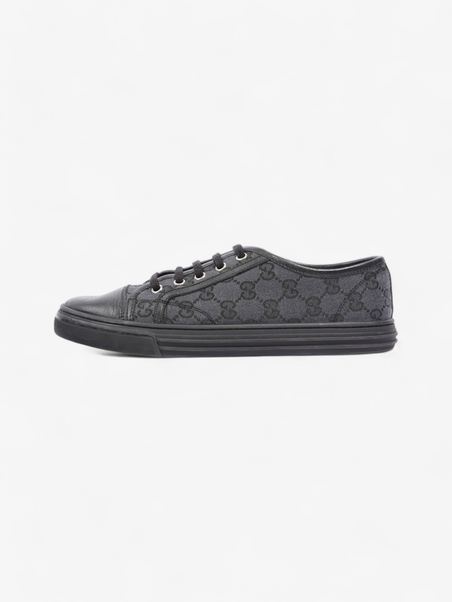 Gucci GG Low-top Sneakers Black Canvas EU 38.5 UK 5.5