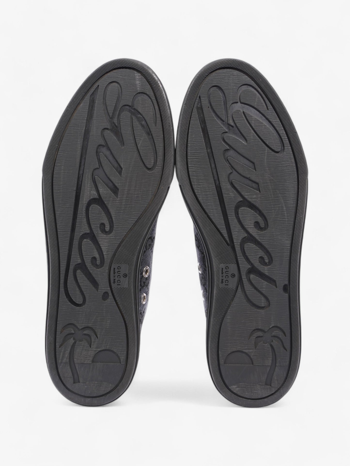 Gucci GG Low-top Sneakers Black Canvas EU 38.5 UK 5.5