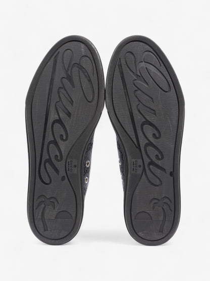 Gucci GG Low-top Sneakers Black Canvas EU 38.5 UK 5.5